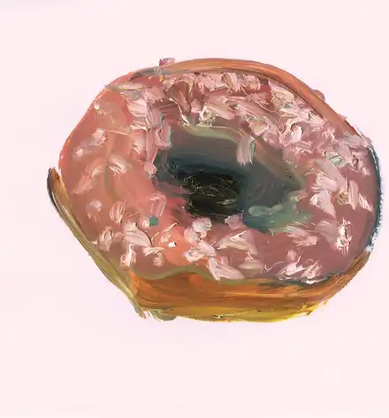 Ölgemälde eines Donuts