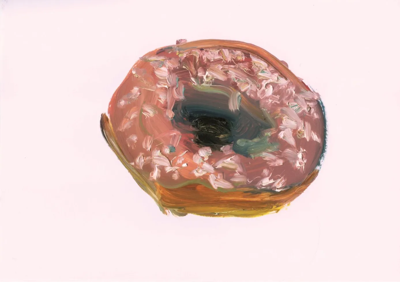 Ölgemälde eines Donuts