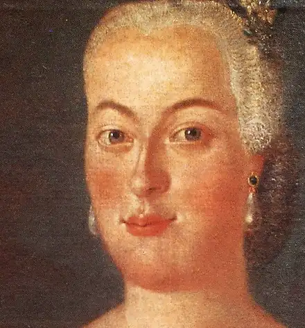 Porträtausschnitt der Maria Aurora von Königsmarck