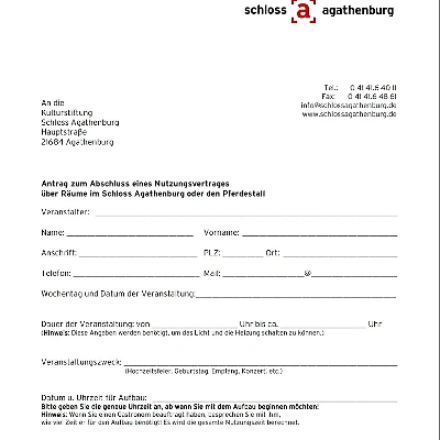 Nutzungsantrag
