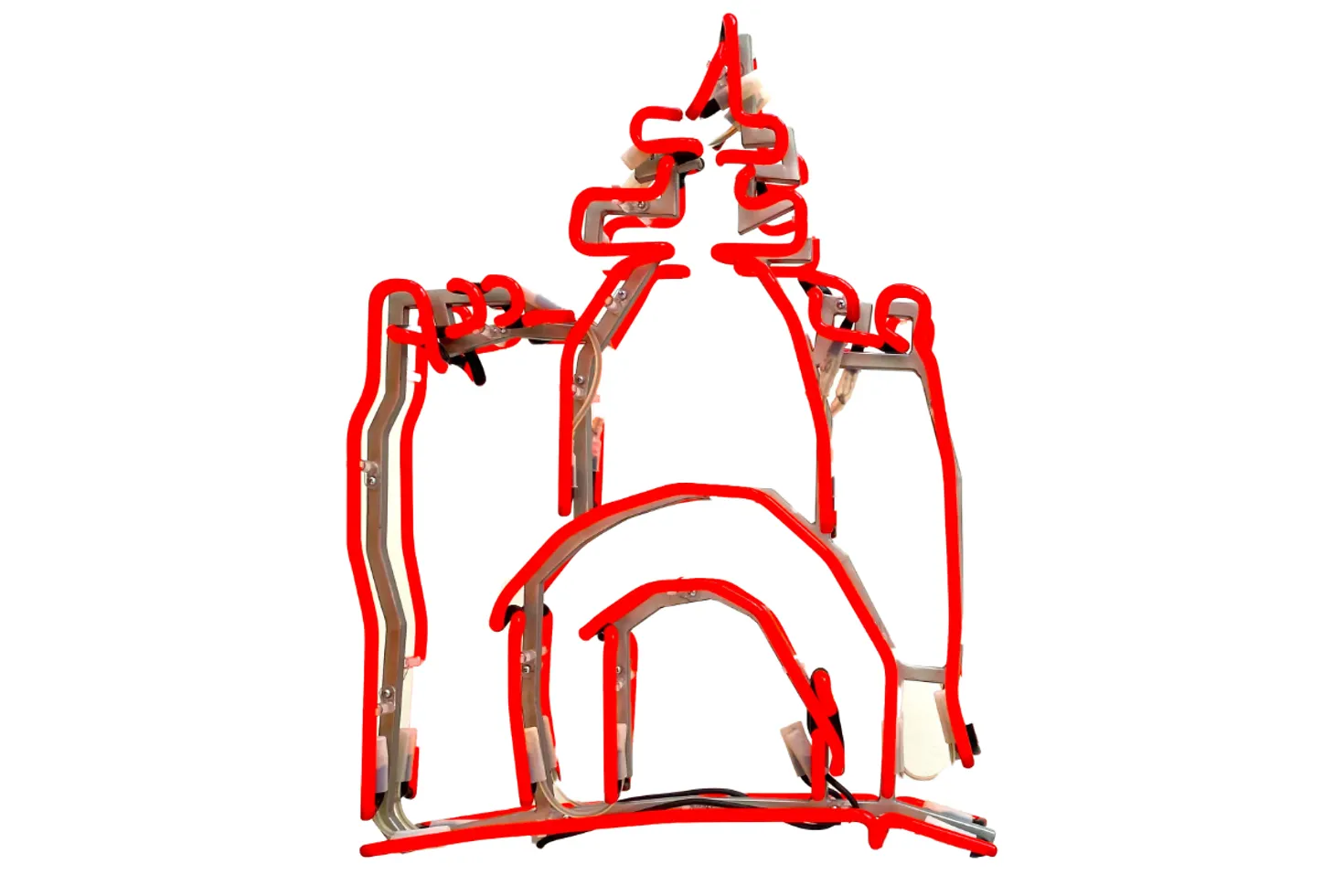 Schoss aus roten Neon-Röhren