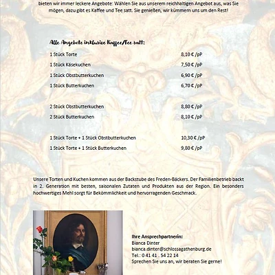 Kaffee- und Kuchenarrangements