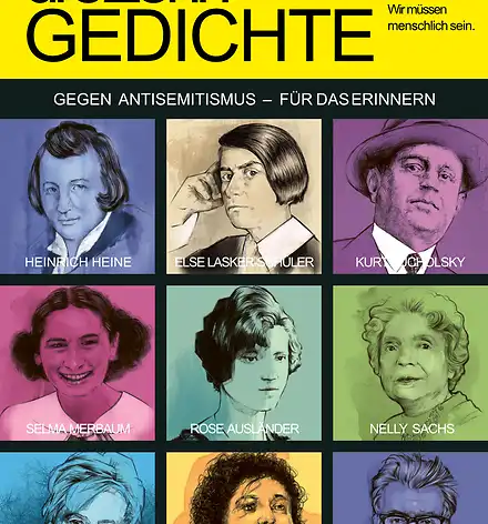 Magazincover mit neun jüdischen Dichterinnen und Dichtern