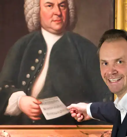 Foto Prof. Dr. Michael Maul, vor einem Bachporträt