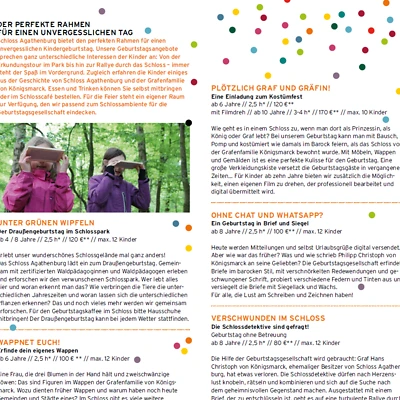 Ausschnitt Flyer Kindergeburtstage